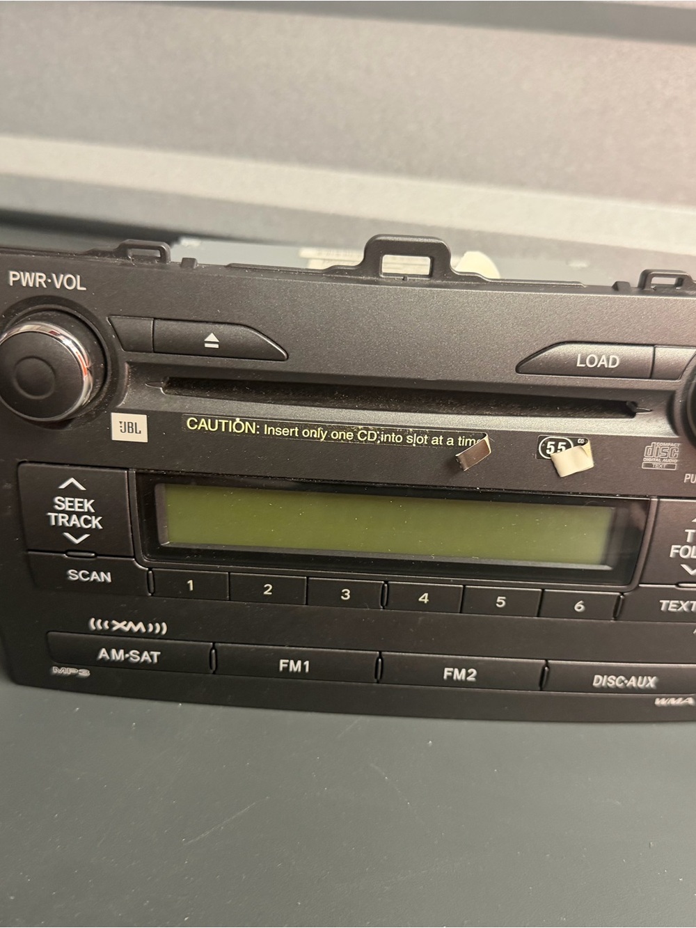 JBL Black Car Stereo Receiver with LCD Display and CD Slot